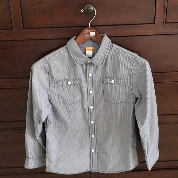 *️⃣2/$30 Gymboree navy and white button down shirt